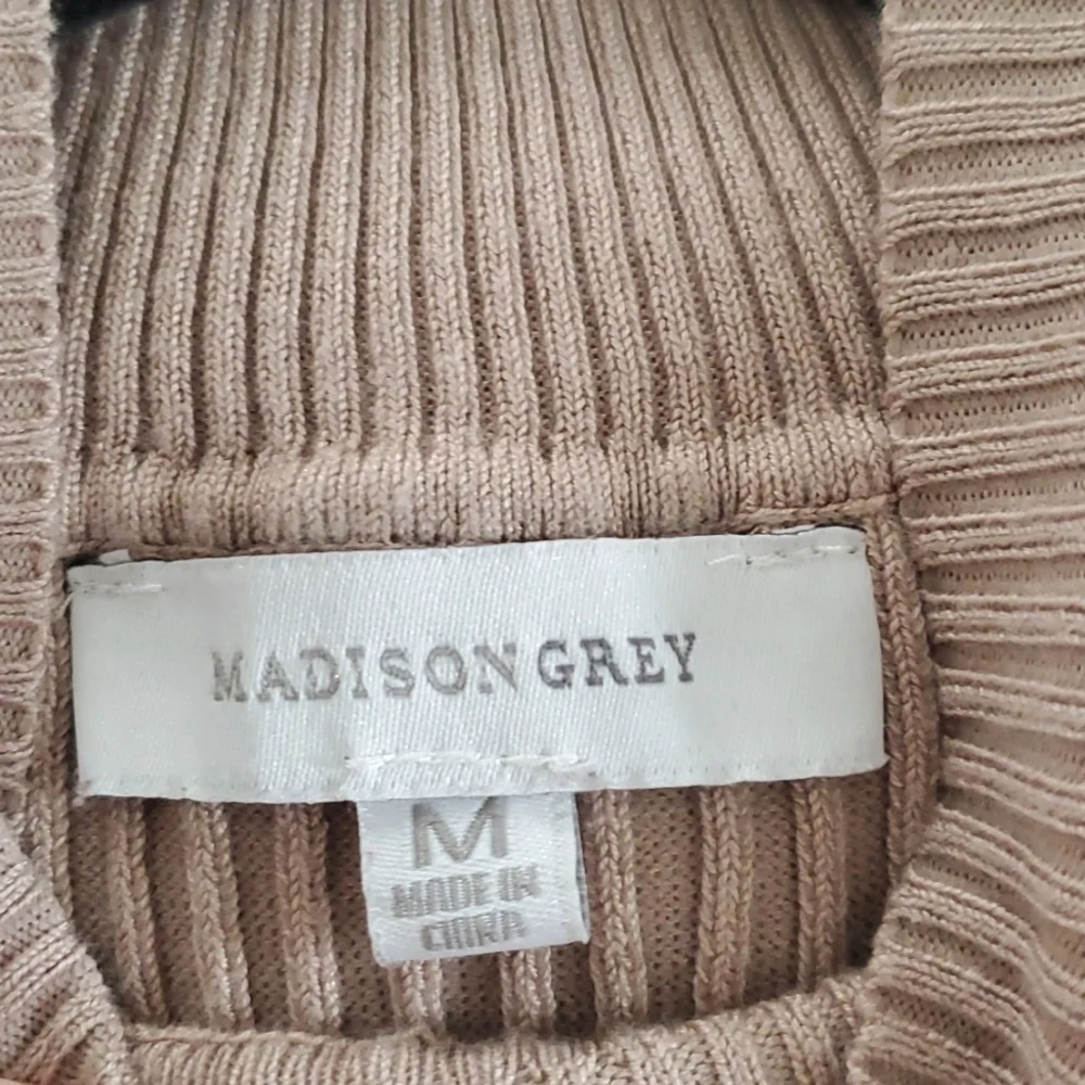 Madison Grey Ribbed Mock Neck Top - Picture 8 of 8